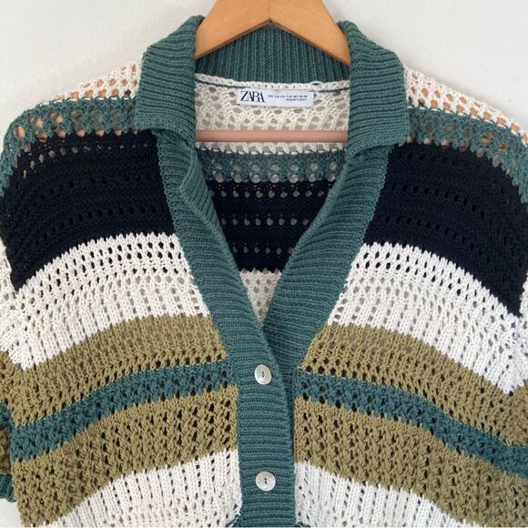 Zara Oversized Knit Polo Sweater - Picture 4 of 9